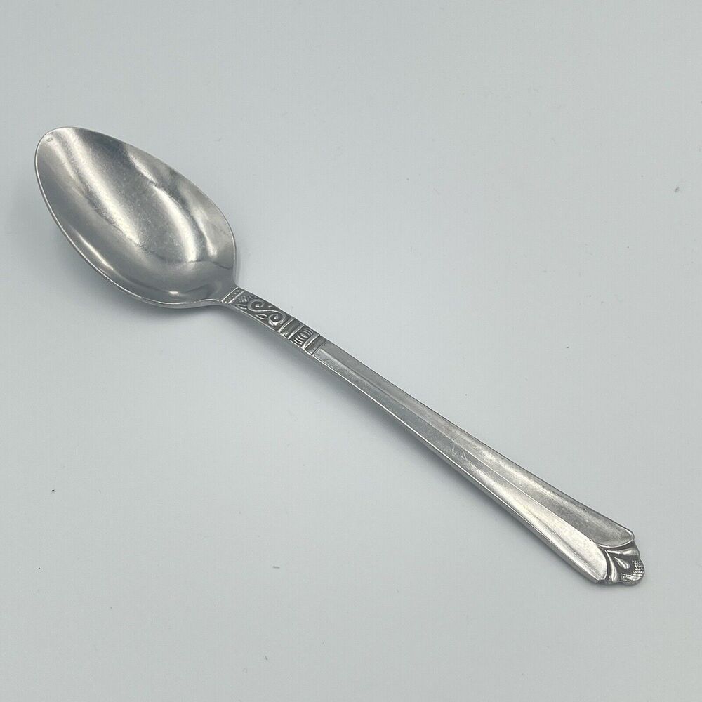 Vintage Orleans Silver ORL31 Stainless Korea Silverware Serving Spoon 8.5” 8 1/2